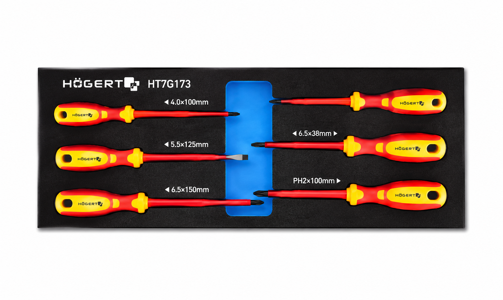 HOGERT HT7G137 VDE Screwdrivers set, 6 pcs