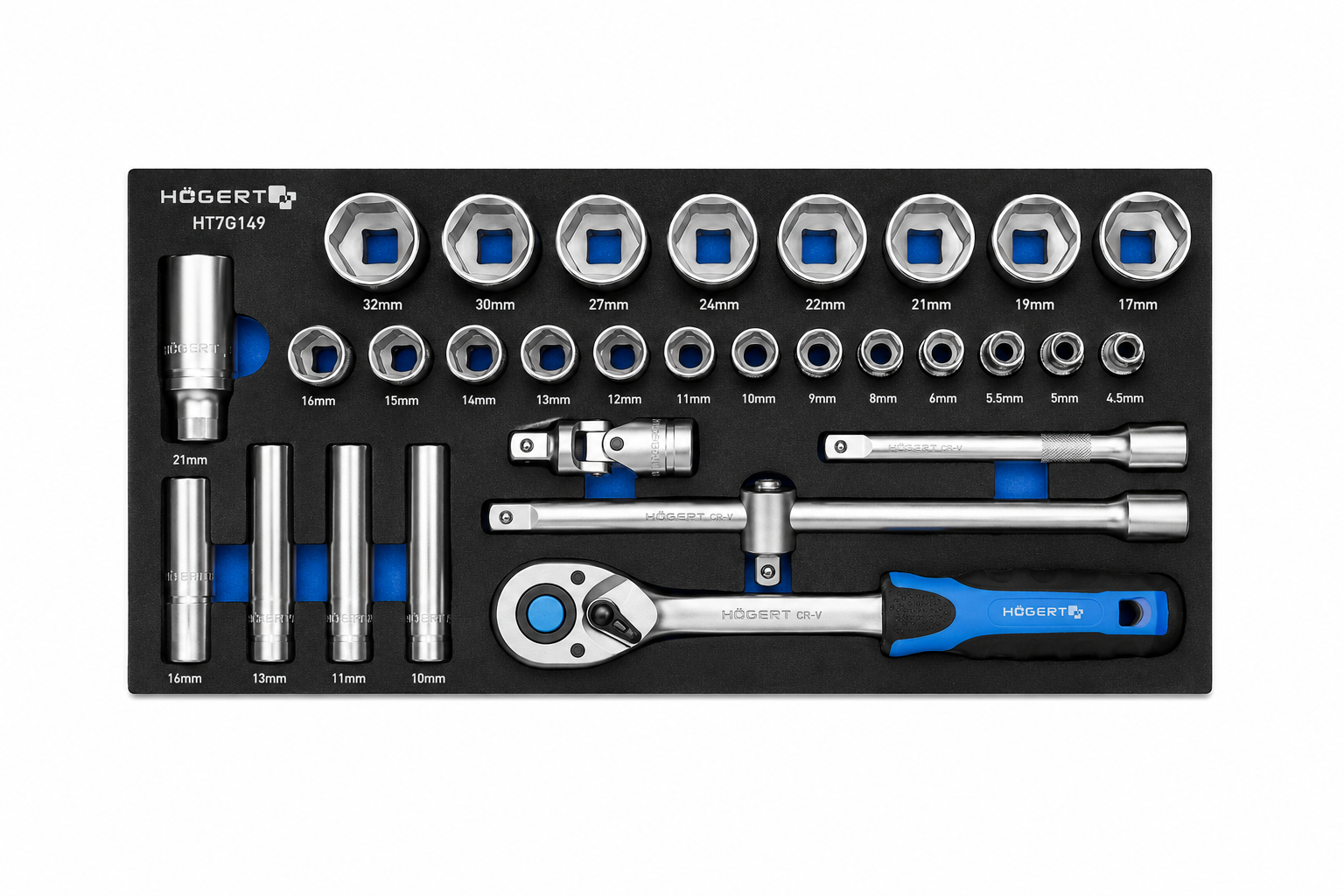 HOGERT HT7G150 1/4 Bit set, 107 pcs