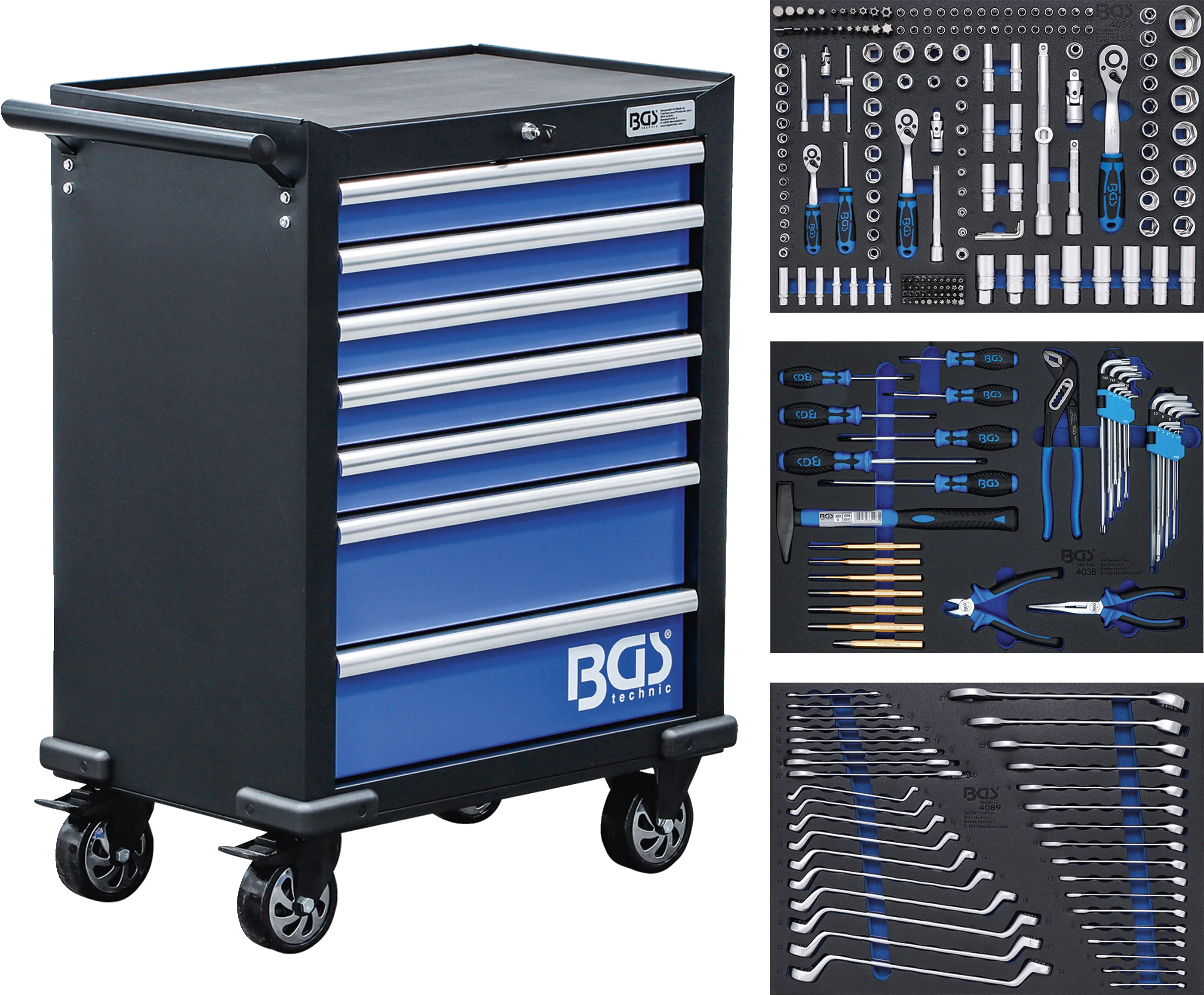 BGS Technic 4207 Professional Workshop Trolley with 263 Tools