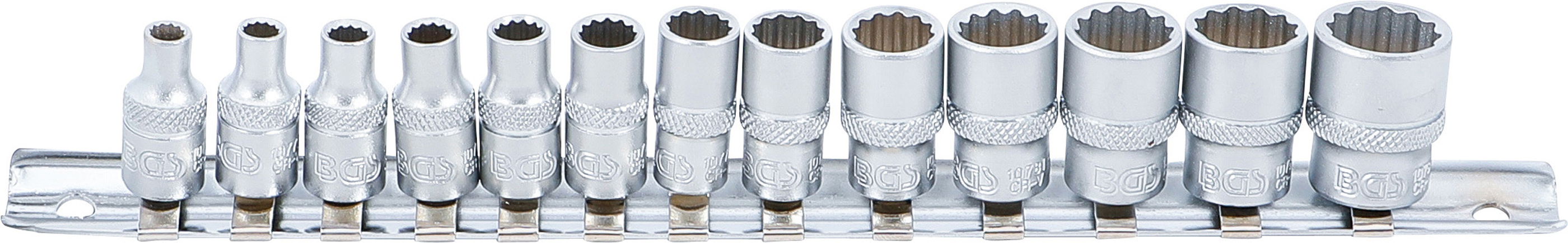 BGS Technic 2269 – 13-Piece 1/4" 12-Point Socket Set