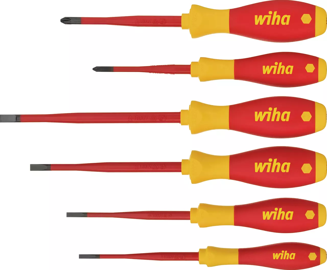 WIHA 35389 – SoftFinish® Electric slimFix 6-Piece VDE Screwdriver Set