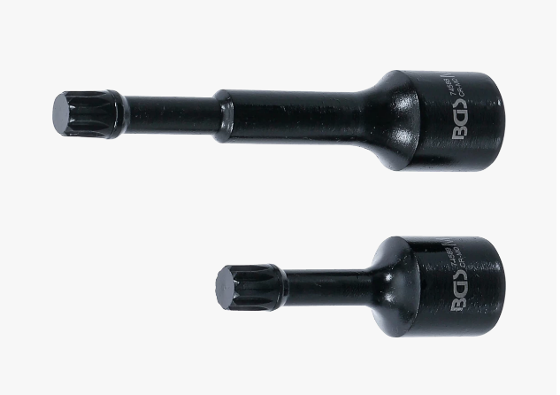 BGS Technic 74590 M12 XZN Special Impact Bit Socket Set 1/2" Drive, 2 pcs.