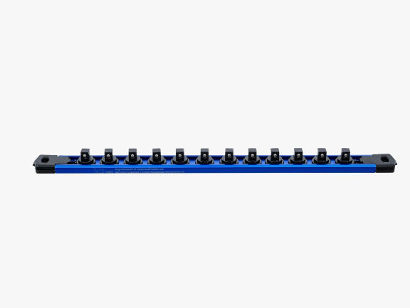 BGS Technic 74550 Magnetic Socket Holder Rail for 12 Sockets, 3/8" Drive