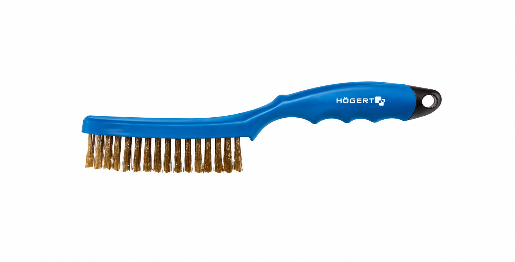HOGERT HT3B623 Wire brush, four-row brass wire