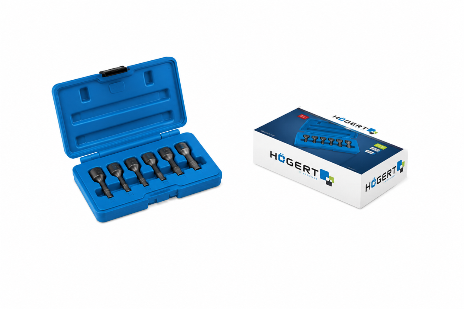 HOGERT HT8G402 Bolt extractor set 6pcs
