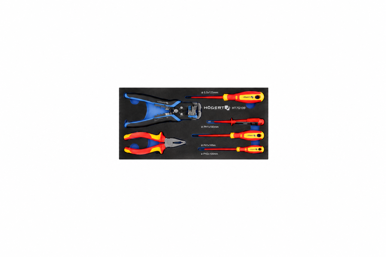 HOGERT HT7G141 VDE Tool set, 6 pcs
