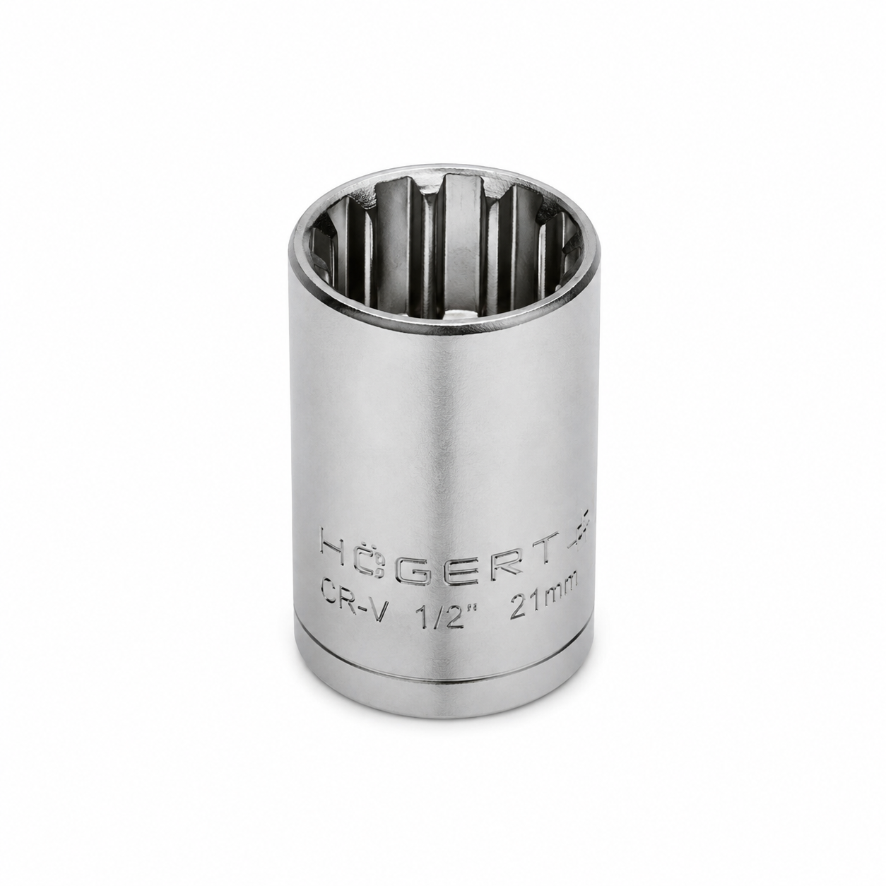 HOGERT HT1A432 Spline socket 1/2", 32 mm, CrV50BV30, DIN 3121