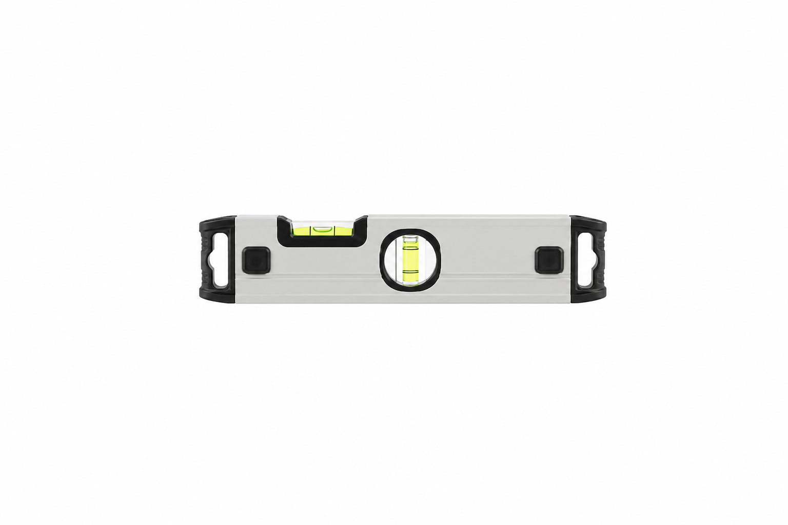 HOGERT HT4M003 Aluminium level 23 cm, 3 bubble levels, vertical view
