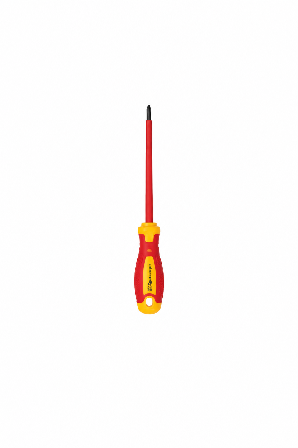 "HOGERT HT1S961 Insulated slotted screwdriver 4x100 mm, 1000 V, CrMo steel"