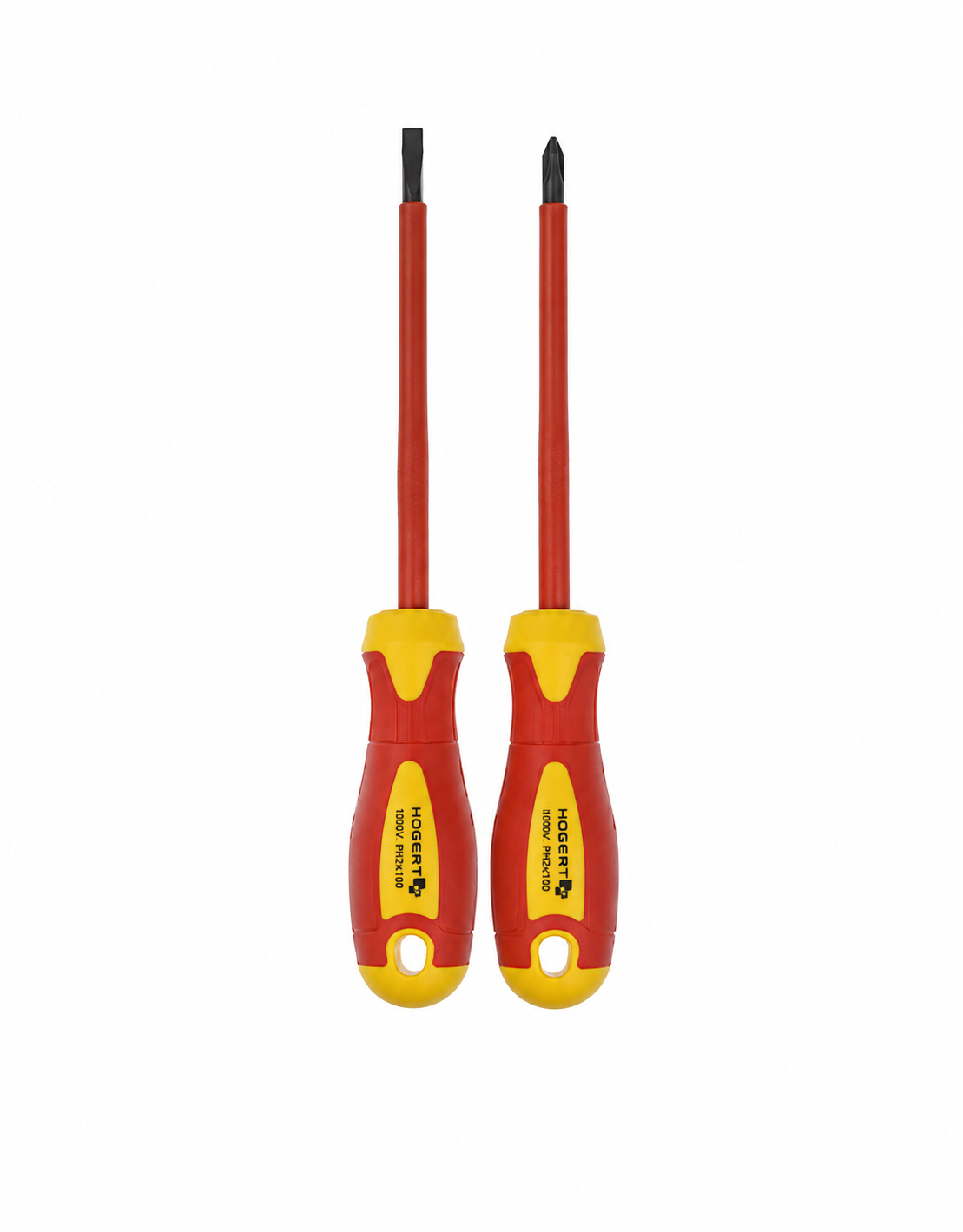 HOGERT HT1S990 2- piece insulated screwdriver set, 1000 V, S2 steel