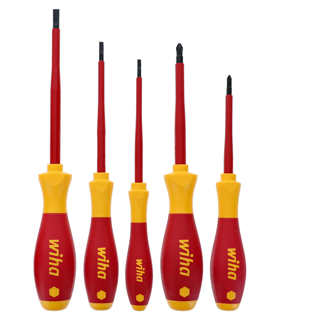 WIHA 32084 5-Piece Insulated SoftFinish Screwdriver Set